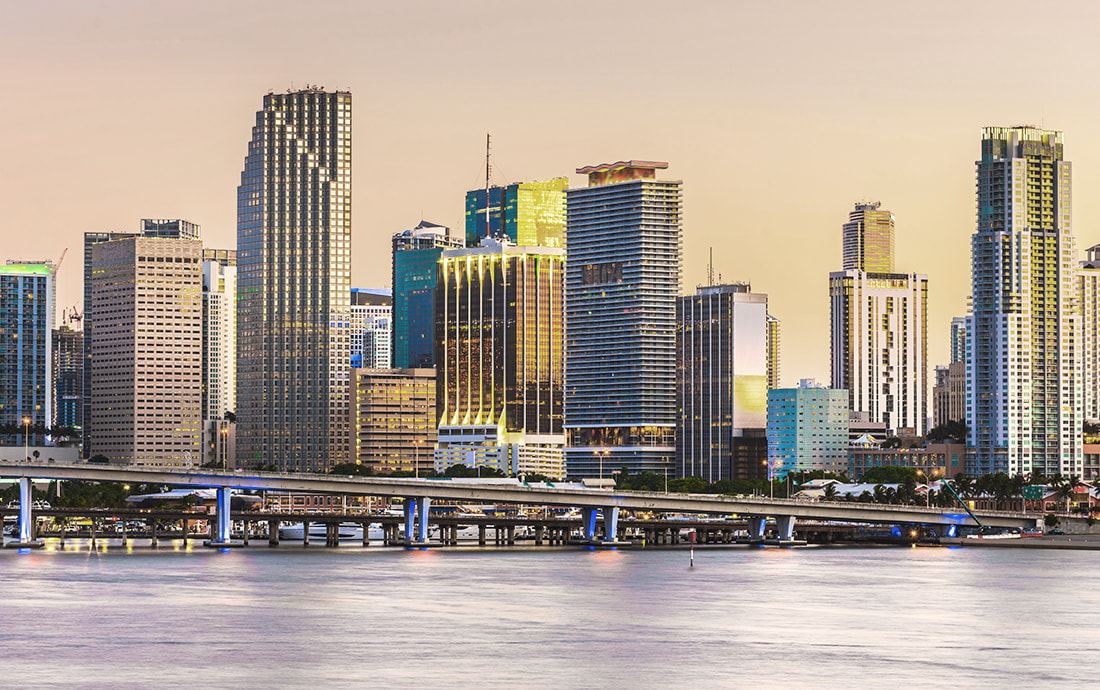 Downtown Miami across Biscayne Bay